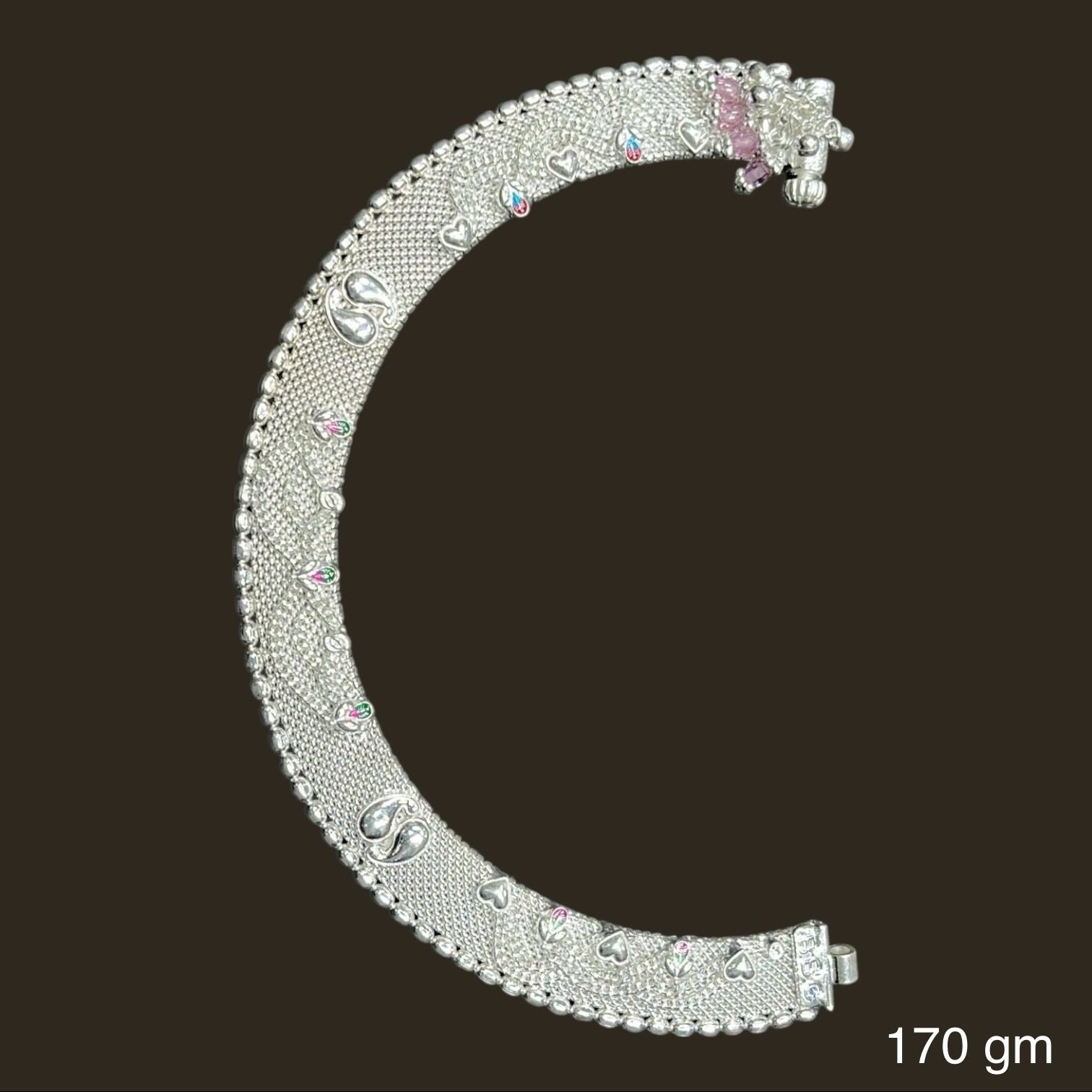 8399a35a-b190-488b-bbf3-1dfa57bb9de7 Silver Payal - Image 1